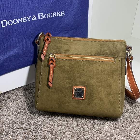 Dooney & Bourke Suede Allison Crossbody in Olive - Picture 15 of 16
